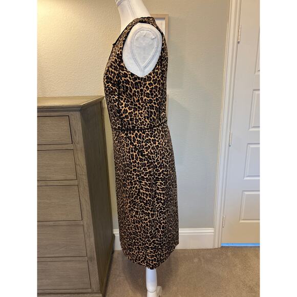 J Crew | Leopard Print Sleeveless Sheath Dress  | 6 - Picture 9 of 15